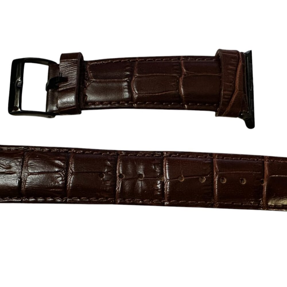 Apple WatchBand fits 40 MM Apple Watch, Genuine Brown Leather Croco NWOT
